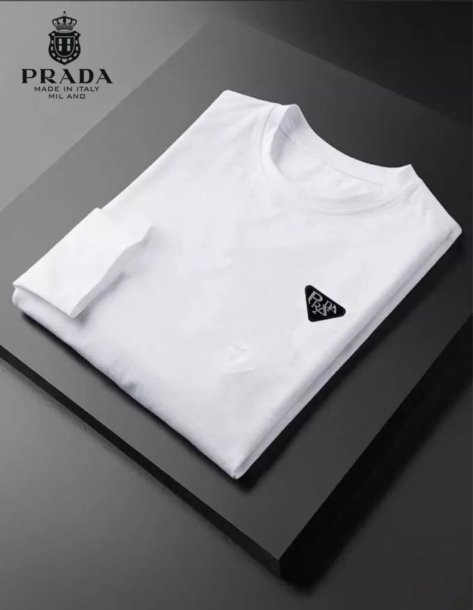 prada t-shirt manches longues pour unisexe s_12763662